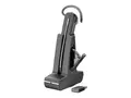 Poly Savi 8245 Office - Savi 8200 series hodesett - i &#248;ret - konvertibel - DECT / Bluetooth - tr&#229;dl&#248;s - USB-A via Bluetooth-adapter - svart - Zoom Certified