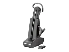 Poly Savi 8245 Office - Savi 8200 series hodesett - i &#248;ret - konvertibel - DECT / Bluetooth - tr&#229;dl&#248;s - USB-A via Bluetooth-adapter - svart - Zoom Certified