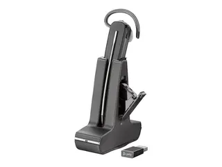 Poly Savi 8245 Office - Savi 8200 series hodesett - i &#248;ret - konvertibel - DECT / Bluetooth - tr&#229;dl&#248;s - USB-A via Bluetooth-adapter - svart - Zoom Certified