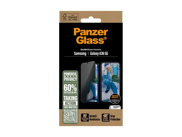PanzerGlass Privacy - Skjermbeskyttelse for mobiltelefon ultrabred...