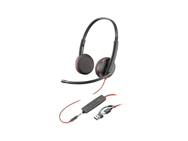 HP Poly Blackwire 3225 - 3200 Series hodesett on-ear kablet 3,5 mm...