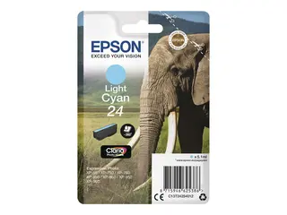 Epson 24 - 5.1 ml - lys cyan - original blekkpatron - for Expression Photo XP-55, 750, 760, 850, 860, 950, 960, 970; Expression Premium XP-750, 850