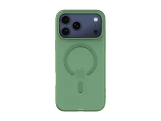Belkin SheerForce Grip Series - Baksidedeksel for mobiltelefon MagSafe-samsvar - laget av resirkulerte materialer - pistasiegrønn - for Apple iPhone 17 Pro Max