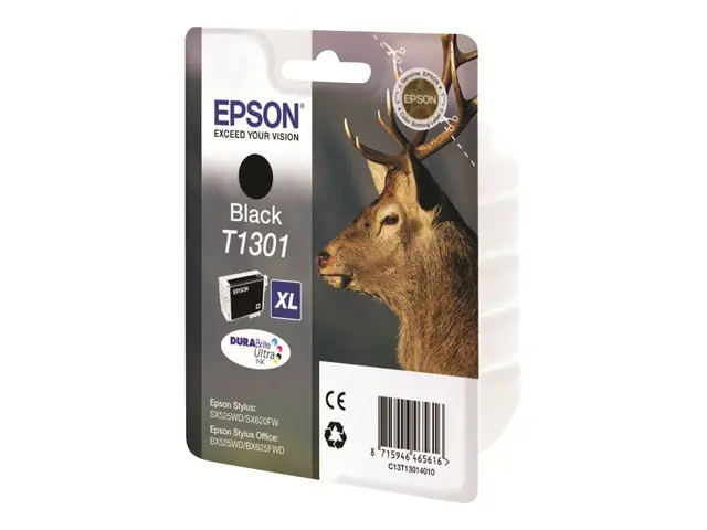 Epson T1301 - 25.4 ml - XL-størrelse - svart - original - blære me...