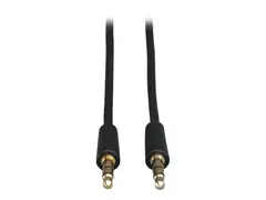 Eaton Tripp Lite Series 3.5mm Mini Stereo Audio Cable for Microphones, Speakers and Headphones (M/M), 6 ft. (1.83 m) Lydkabel - mini-phone stereo 3.5 mm hann til mini-phone stereo 3.5 mm hann - 1.8 m