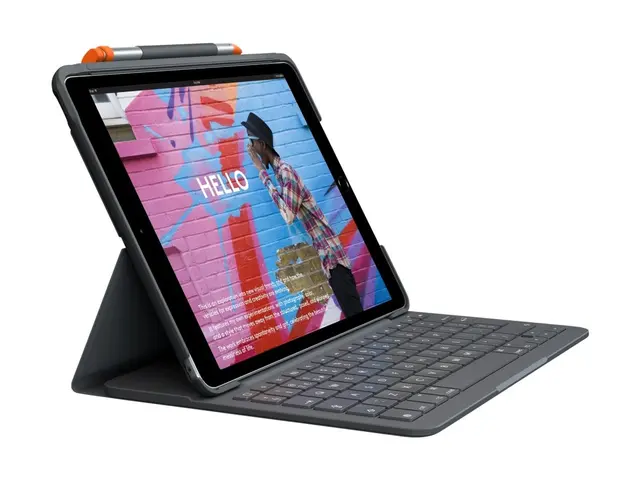 Logitech Slim Folio - Tastatur og folioveske trådløs Bluetooth LE ...