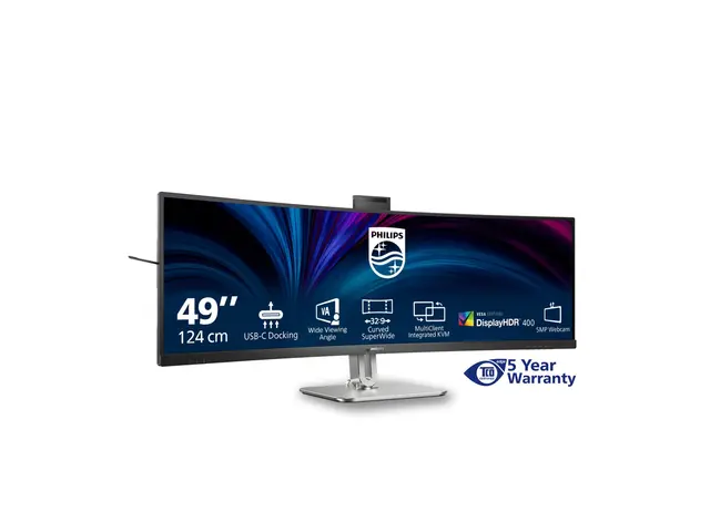 Philips 49B2U5900CH - 5000 Series LED-skjerm kurvet USB 49" (48.8"...