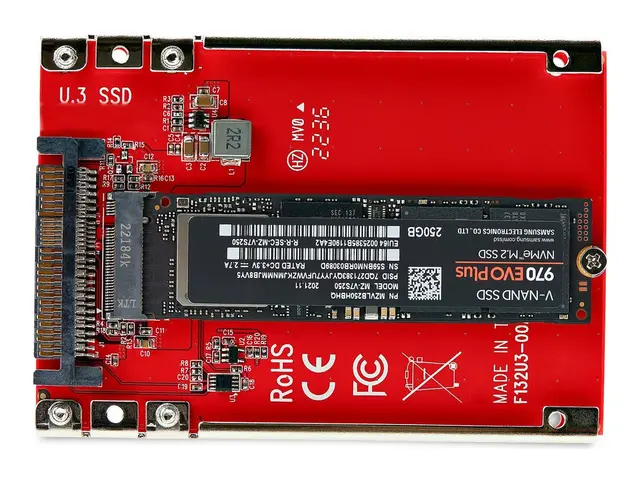 StarTech.com M.2 to U.3 Adapter, For NVMe SSDs, PCIe Drive 2.5inch...