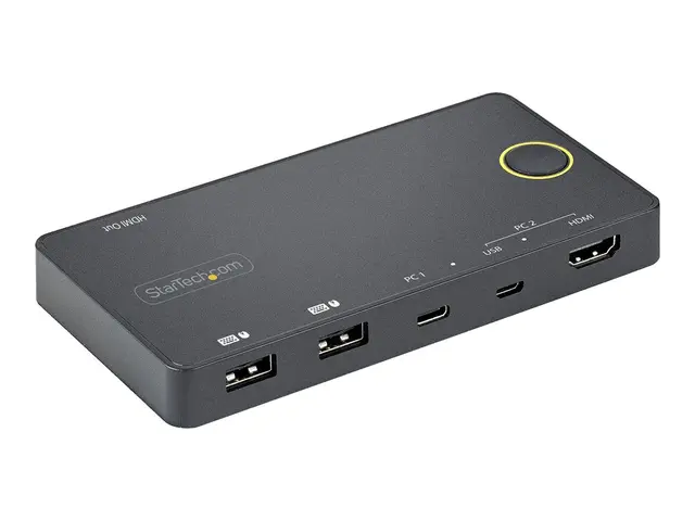 StarTech.com 2 Port Hybrid USB-A + HDMI & USB-C KVM Switch, Single...