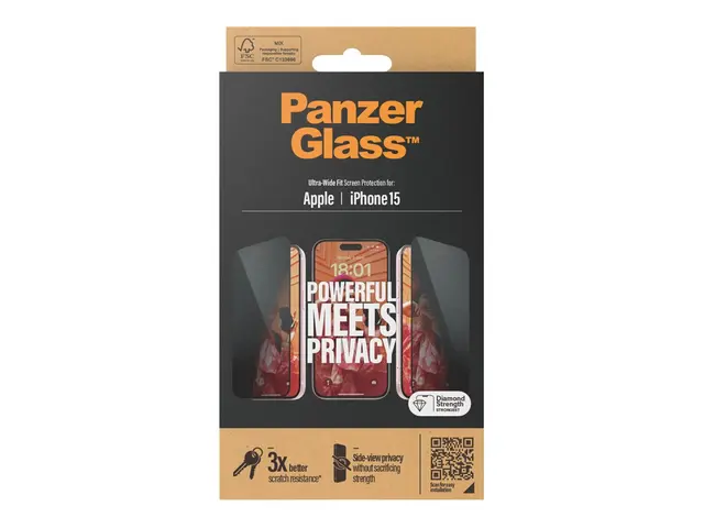 PanzerGlass - Skjermbeskyttelse for mobiltelefon ultrabred passfor...