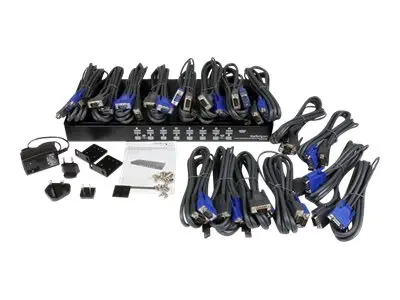 Startech 16 Port Rackmount USB KVM Switch Kit with OSD and Cables ...