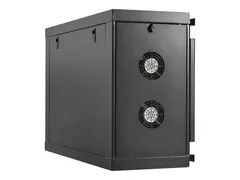Eaton Tripp Lite Series SmartRack Wall-Mount Mini Rack Enclosure 6U Low-Profile Side-Mount Black Rack skap - lavprofil, sidefestet, mini - veggmonterbar - svart - 6U - 19"