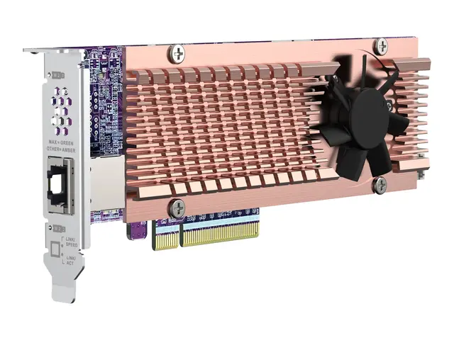 QNAP QM2-2P410G2T - Diskkontroller M.2 PCIe 4.0 x4 (NVMe) lav prof...
