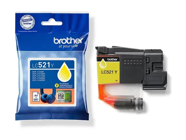 Brother LC521Y - Gul original pillow pack blekkpatron for DCP-J126...