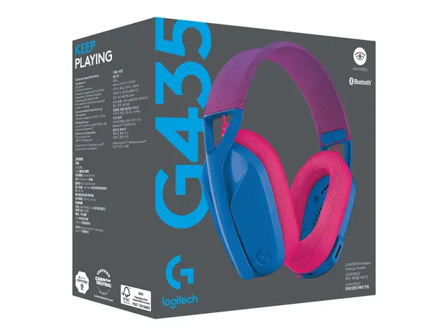 Logitech Lightspeed G435 - Hodesett - full størrelse - Bluetooth /...