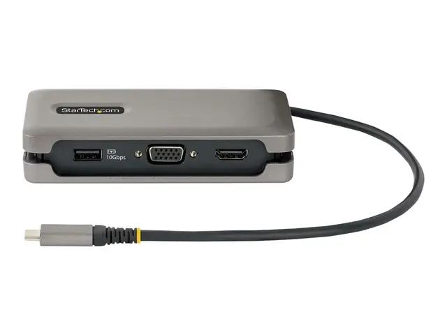 StarTech.com USB-C Multiport Adapter, HDMI/VGA, 4K 60Hz Video, 3-P...