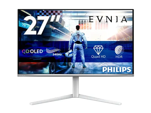 Philips Evnia 6000 27M2N6501L - OLED-skjerm gaming - 27" (26.5" synlig) - 2560 x 1440 QHD @ 240 Hz - 400 cd/m² - 1500000:1 - HDR10 - 0.03 ms - 2xHDMI, DisplayPort - hvit 