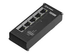 Teltonika TSF000 - Switch - ikke-styrt - 5 x 10/100 (4 PoE+) DIN-skinnemonterbar - PoE+ (120 W)