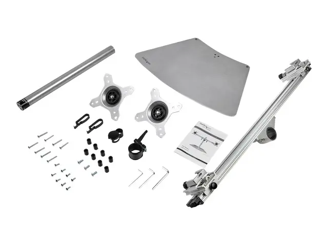 StarTech.com Dual Monitor Stand, Ergonomic Free Standing Desktop S...