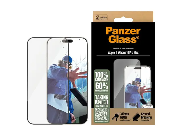 PanzerGlass - Skjermbeskyttelse for mobiltelefon ultrabred passfor...