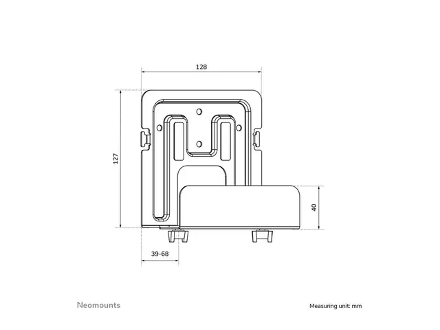 Neomounts AWL-450BL - Monteringskomponent (holder) for mediespille...