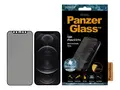 PanzerGlass Original - Skjermbeskyttelse for mobiltelefon glass - med personvernsfilter - 6.1" - svart - for Apple iPhone 12, 12 Pro