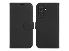 iiglo - Lommebok for mobiltelefon - 2-i-1 prima polyuretanlær - svart - for Samsung Galaxy A26