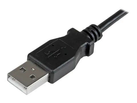 StarTech 2m 6 ft Micro-USB Charge-and-Sync Cable Right-Angle Micro-USB - M/M - USB to Micro USB Charging Cable - 24 AWG (USBAUB2MRA) - USB-kabel - Micro-USB type B til USB - 2 m
