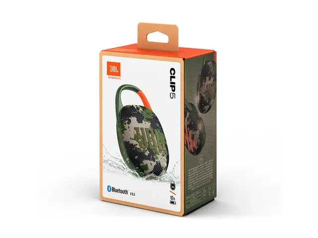 JBL Clip 5 - Høyttaler - for bærbar bruk - trådløs - Bluetooth - A...