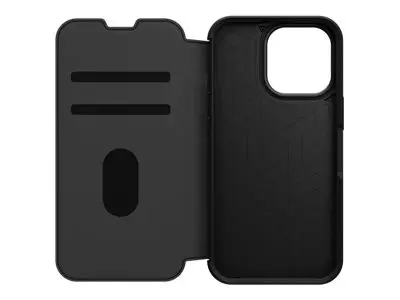 OtterBox Strada - Lommebok for mobiltelefon - lær - skyggesvart - ...