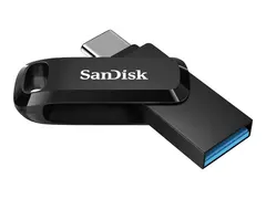 SanDisk Ultra Dual Drive Go - USB-flashstasjon 128 GB - USB 3.2 Gen 1 / USB-C - svart