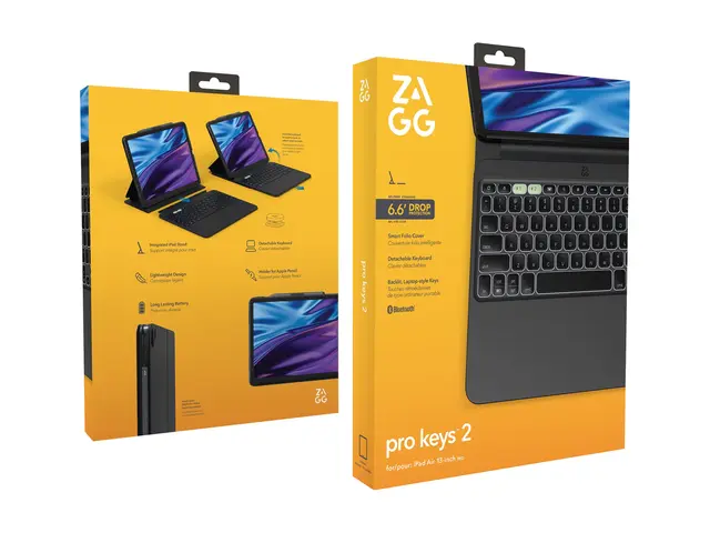 ZAGG Pro Keys 2 - Tastatur og folioveske (foliodekke) bakgrunnsbel...