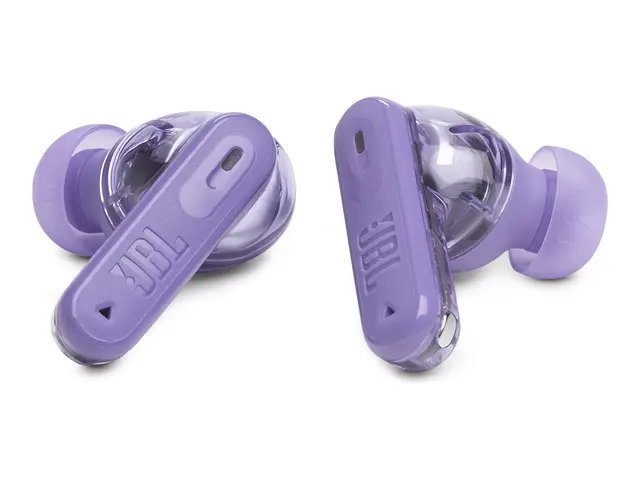 JBL TUNE Beam 2 - Ghost Edition - True wireless-hodetelefoner med mikrofon i øret - Bluetooth - aktiv støydemping - spøkelsesfløyel 