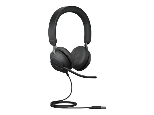 Jabra Evolve2 40 SE MS Stereo - Hodesett on-ear kablet USB-A lydis...