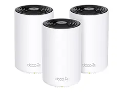 TP-Link Deco XE75 Pro V1 - Wi-Fi-system - (3 rutere) inntil 7200 kvadratfot - maske 1GbE, 2.5GbE - Wi-Fi 6E - Multib&#229;nd