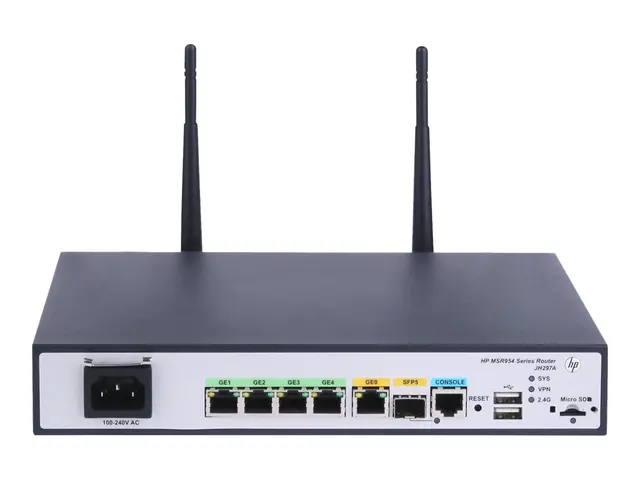 HPE MSR954-W (WW) - Trådløs ruter 4-portssvitsj 1GbE 2,4 GHz rackm...