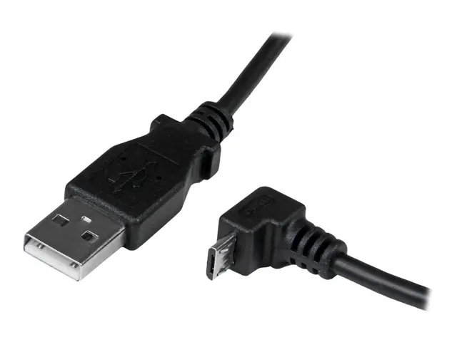 StarTech.com 2m Micro USB Cable Cord - A to Down Angle B Angled 1x...