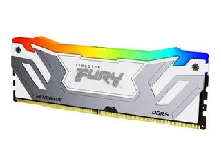Kingston FURY Renegade RGB - DDR5 - modul 24 GB - DIMM 288-pin - 4200 MHz / PC5-67200 - CL40 - 1.45 V - ikke-bufret - on-die ECC - hvitt og sølv