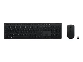 Lenovo Professional - Tastatur- og mussett tr&#229;dl&#248;s - Bluetooth, 2.4 GHz - Norsk - tastsvitsj: Scissor-Switch - gr&#229; - brun boks - CRU