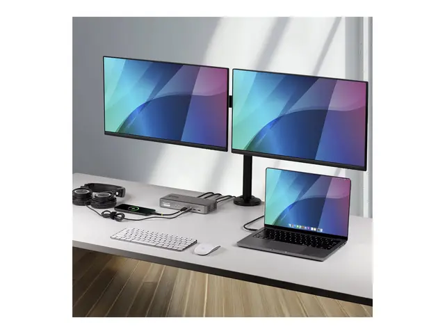 Startech - dokkingstasjon - USB-C 3.2 Gen 2 - 2 x HDMI, 2 x DP - 1GbE