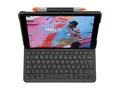 Logitech Slim Folio - Tastatur og folioveske tr&#229;dl&#248;s - Bluetooth LE - QWERTY - Nordisk (dansk/finsk/norsk/svensk) - Oxford-gr&#229; - for Apple 10.9-inch iPad (10. generasjon)