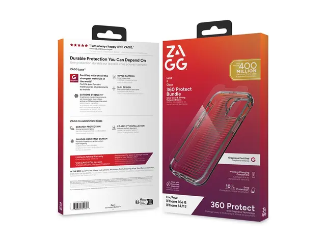 Zagg Luxe + Glass 360 - Baksidedeksel for mobiltelefon grafen Appl...