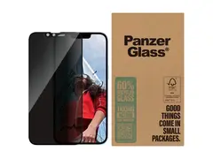 PanzerGlass - Skjermbeskyttelse for mobiltelefon ultrabred passform - glass - med personvernsfilter - for Apple iPhone 13, 13 Pro, 14