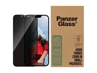 PanzerGlass - Skjermbeskyttelse for mobiltelefon ultrabred passform - glass - med personvernsfilter - for Apple iPhone 13, 13 Pro, 14