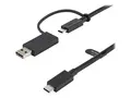 STARTECH.COM 3ft/1m USB-C Cable with USB-A Adapter - 2-in-1 USB C Cable 10Gbp