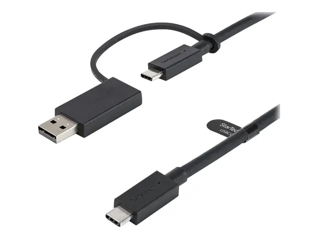 StarTech.com 3ft (1m) USB C Cable w/ USB-A Adapter Dongle, Hybrid ...