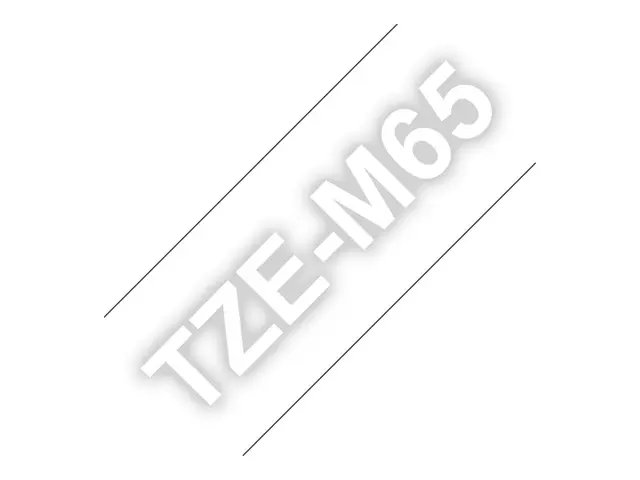 Brother TZe-M65 - Matt - adhesiv - hvittrykk på klar matt - Rull (...