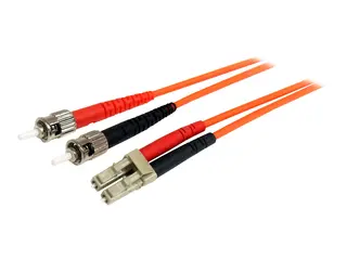 Startech 1m Fiber Optic Cable - Multimode Duplex 62.5/125 LSZH - LC/ST - OM1 - LC to ST Fiber Patch Cable (FIBLCST1) - koblingskabel - 1 m - 1 m - oransje