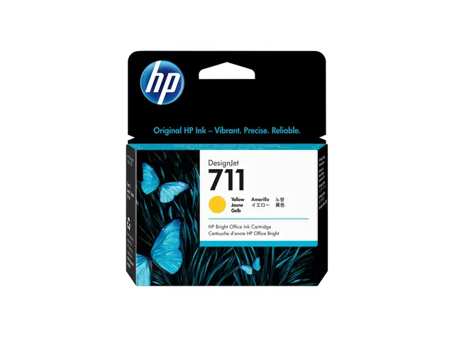 HP 711 - 29 ml - gul - original - DesignJet - blekkpatron - for De...