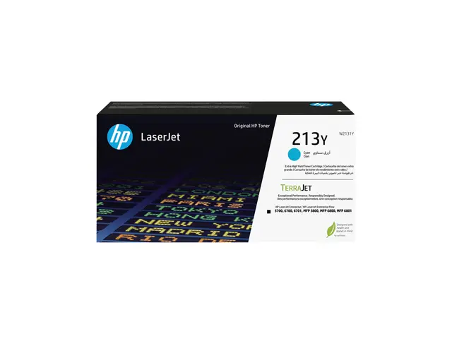 HP 213Y - Ekstra høy ytelse cyan original LaserJet tonerpatron (W2...